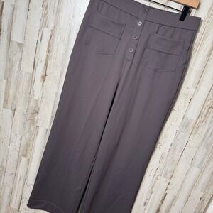 Halara High Waisted Button Pocket Straight Leg‎ Casual Pants Womens Large NEW